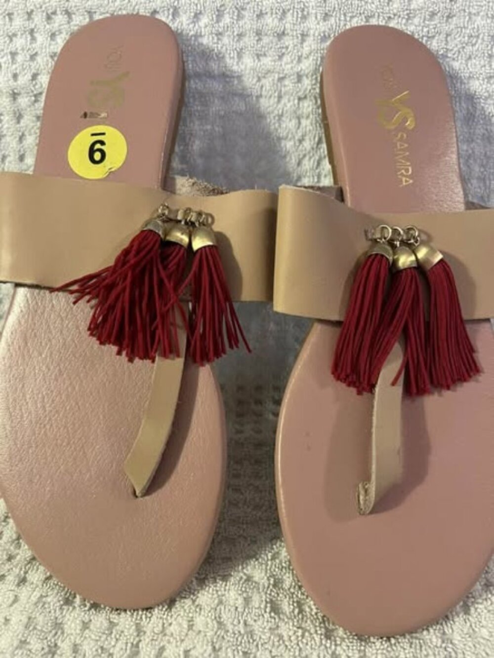 π»Size 9 - Yosi Samra - Pink Slide On Sandals w/Tassel